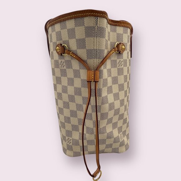 Louis Vuitton Damier Azur Neverfull MM with Pink Ballerine - Picture 3 of 8